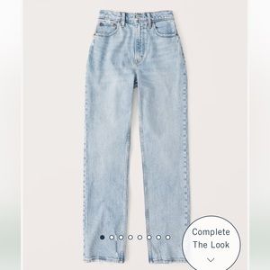 Abercrombie Curve love ultra high rise 90’s straight jean size 27/4